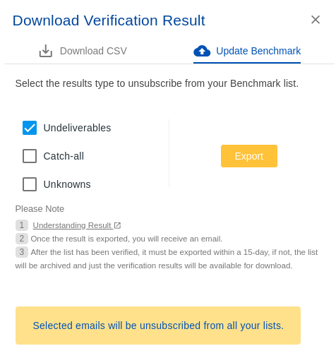 Benchmark integration step