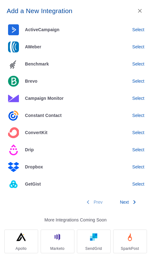 Benchmark integration step