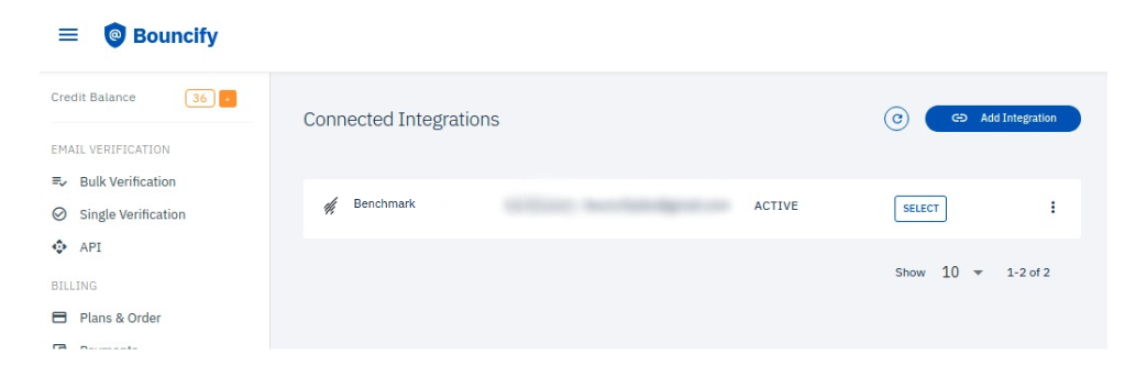 Benchmark integration step