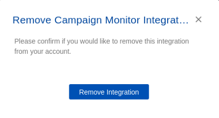 Campaign Monitor integration step