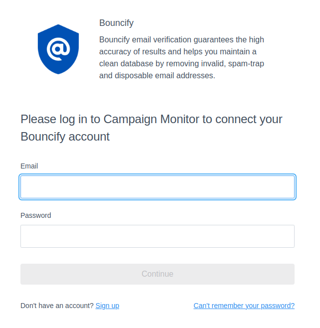 Campaign Monitor integration step