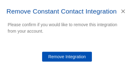 Constant Contact integration step