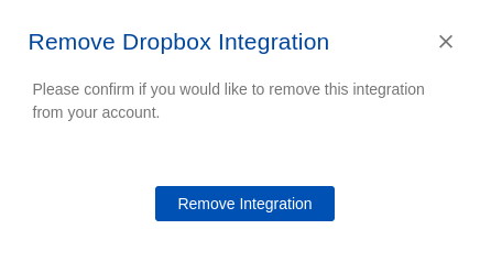 Dropbox integration step