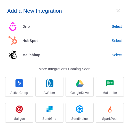 HubSpot integration step