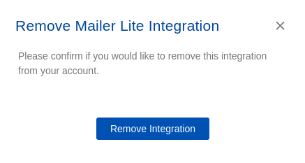 MailerLite integration step