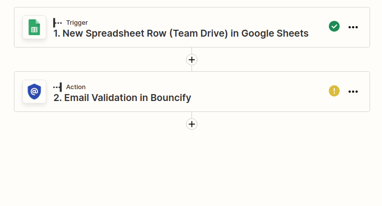 Zapier integration step